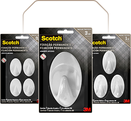 Gancho Scotch® Plástico Interior Branco