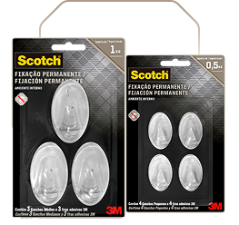 Gancho Scotch® Plástico Interior Transparente