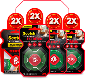 Fitas Scotch® Fixa Forte Fixação Extrema